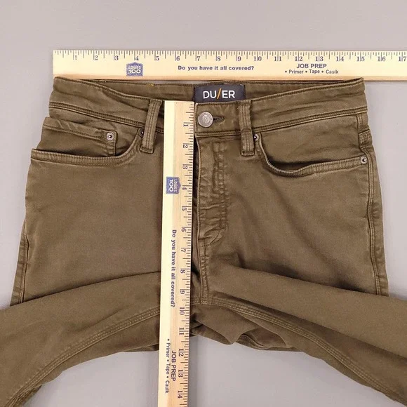 DUER N2X Relaxed Fit Pants Mens 30x32 Olive Green Stretch Performance Casual - Picture 8 of 14